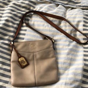 Ralph Lauren 2 pocket leather shoulder bag